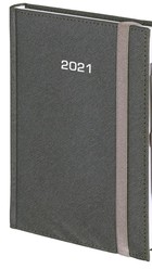 Kalendarz 2021 A5 Tygodniowy Cross z gumką Srebrny