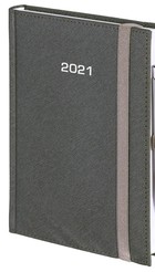 Kalendarz 2021 B5 Tygodniowy Cross z gumką Srebrny