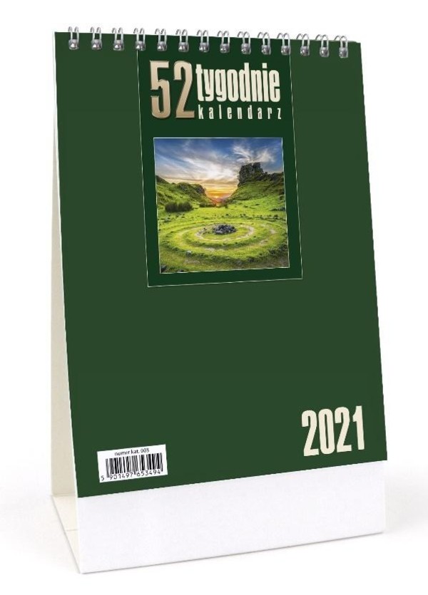 Kalendarz biurkowy 2021 zielony