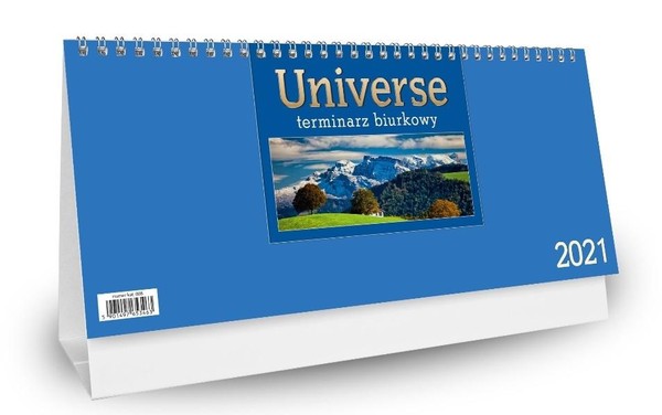 Kalendarz biurkowy 2021 Universe niebieski
