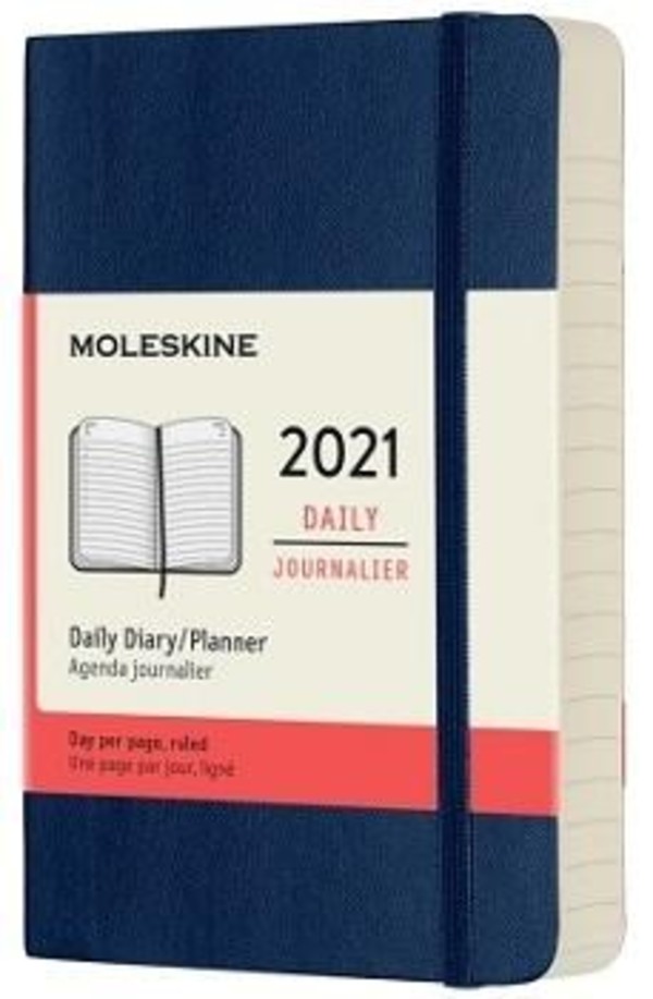 Kalendarz książkowy 2021 dzienny Sapphire niebieski (twarda oprawa)