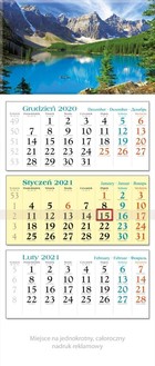 Kalendarz trójdzielny 2021 Horyzont
