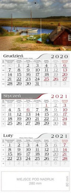Kalendarz trójdzielny 2021 Nad jeziorem