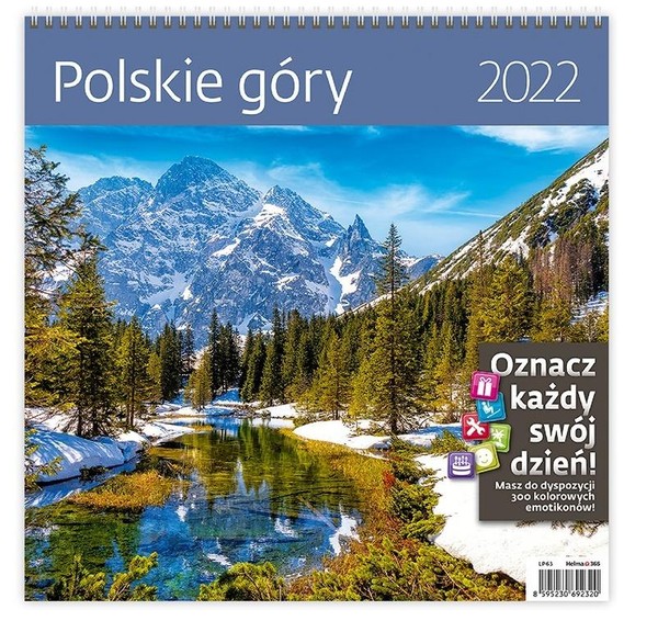 Kalendarz 2022 z naklejkami Polskie góry