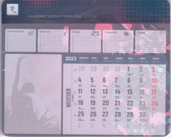 Kalendarz szkolny 2023/2024 - podkładka