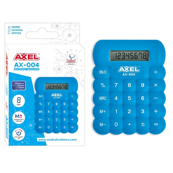 Kalkulator axel ax-004 8-cyfrowy niebieski