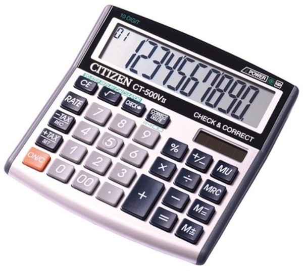 Kalkulator biurowy CITIZEN CT-500VII 10-cyfrowy szary