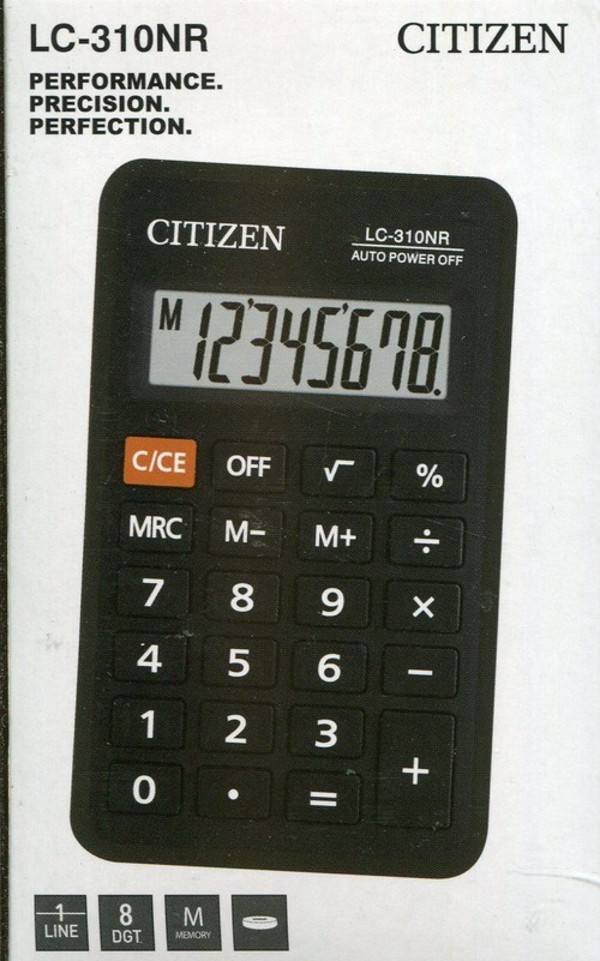Kalkulator kieszonkowy Citizen LC310NR czarny