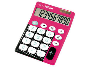 Kalkulator Milan 10 pozycyjny D&B duże klawisze, różowy