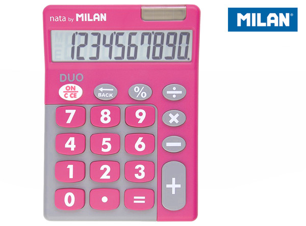 Kalkulator Milan 10 pozycyjny Touch Duo róż