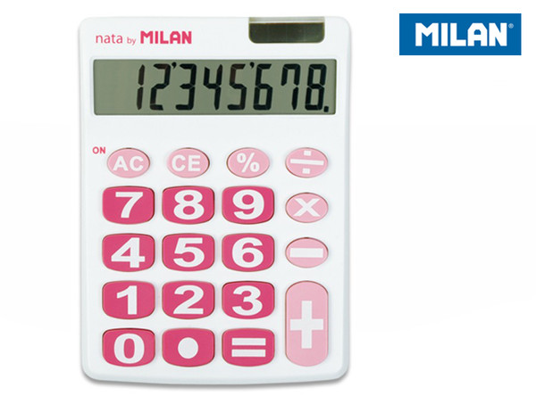 Kalkulator Milan 8 pozycyjny biały