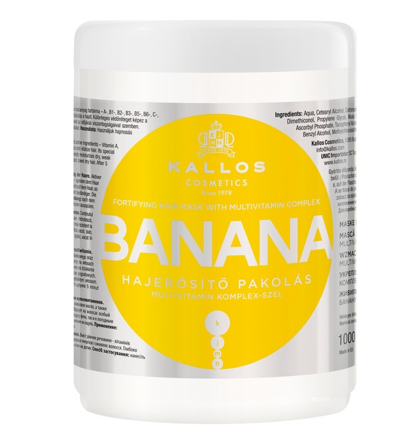 Banana Fortifying Hair Mask With Multivitamin Complex Bananowa maska wzmacniająca do włosów z kompleksem multiwitamin