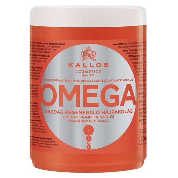 Omega Rich Repair Hair Mask With Omega-6 Complex And Macadamia Oil Regenerująca maska z kompleksem omega-6 i olejem makadamii