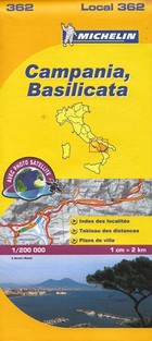 Kampania, Basilicata Carte de voitures / Kampania, Basilicata Mapa samochodowa Skala: 1:200 000