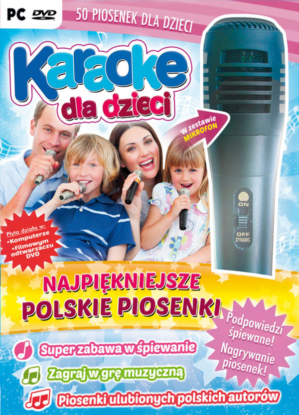 Karaoke dla dzieci najpiękniejsze polskie piosenki z mikrofonem (PC) DVD-ROM