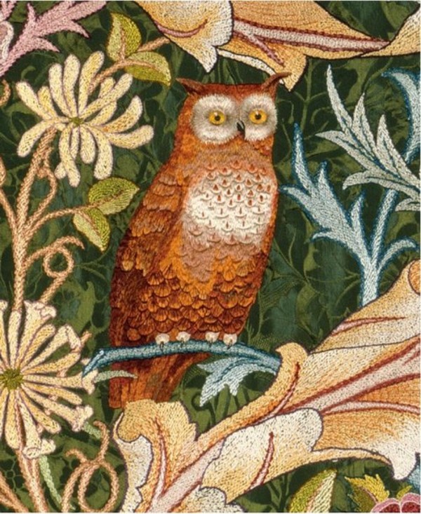 Karnet z kopertą Detail from The Owl wall hanging 17x14cm
