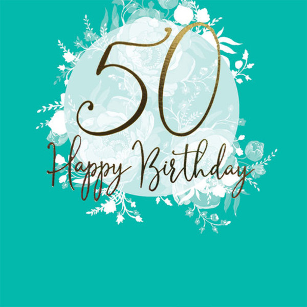 Karnet kwadrat Swarovski 50 Urodziny