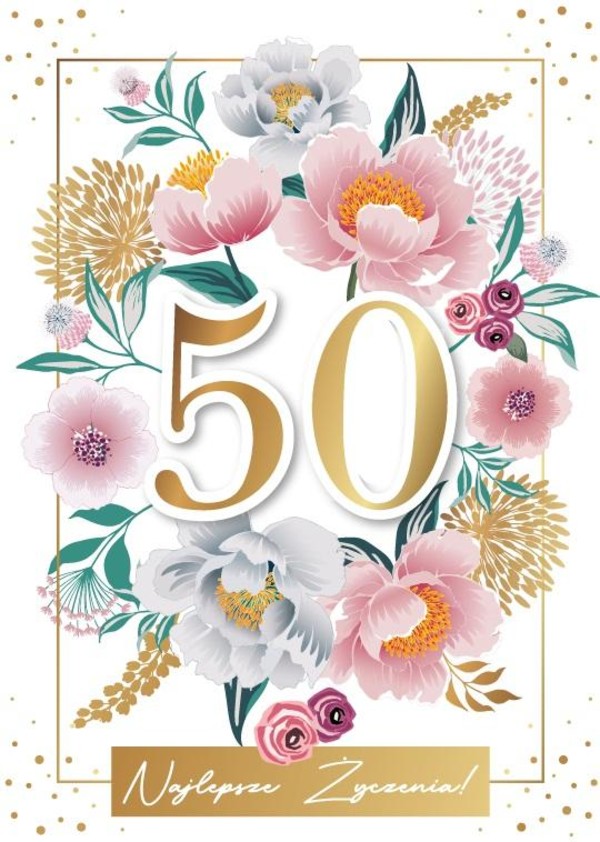 Karnet urodziny 50