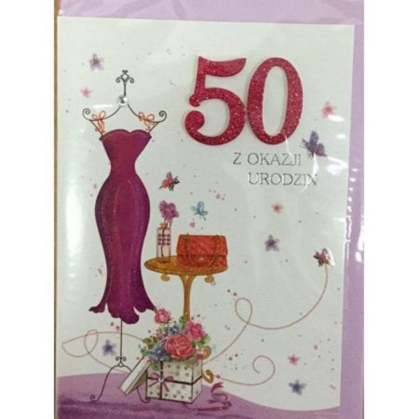 Karnet urodzinowy B6 Premium 67 + koperta