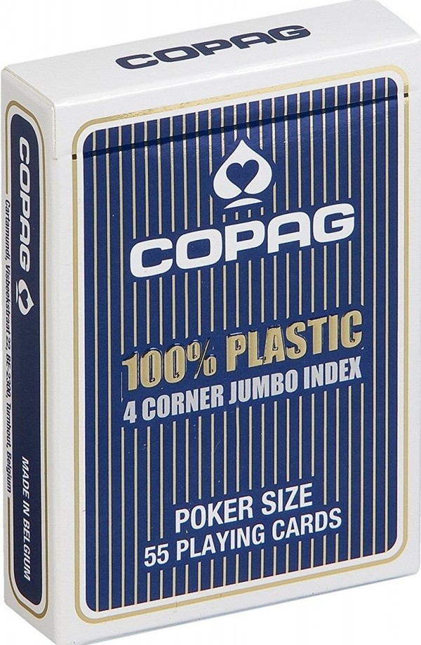 Karty do gry Copag 100 % Plasic 4 Corner Index (niebieskie)