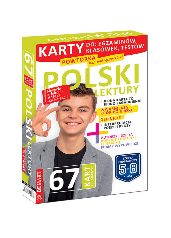 Karty edukacyjne Język polski. Lektury. Klasy 5-8.