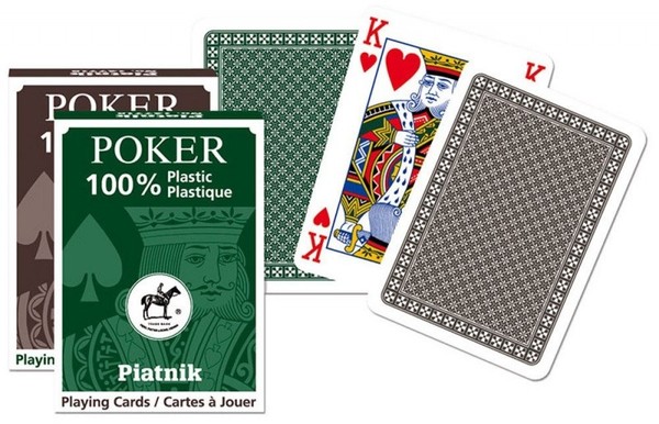 Karty pojedyncze talie plastikowe Poker 55 listków