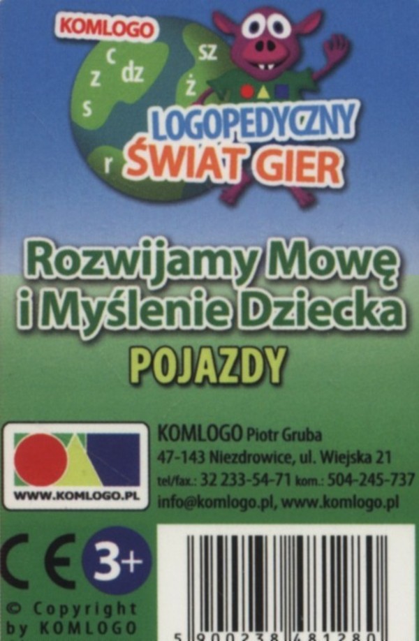 Karty Rozwijamy mowę i myślenie dziecka Pojazdy