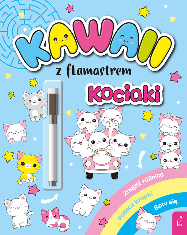 Kawaii z flamastrem Kociaki