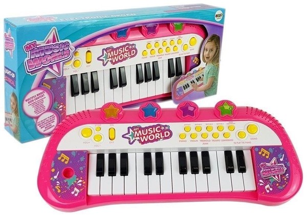 Keyboard 24 klawisze różowe