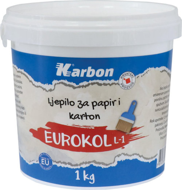 Klej Eurokol Karbon 1 kg papier i karton