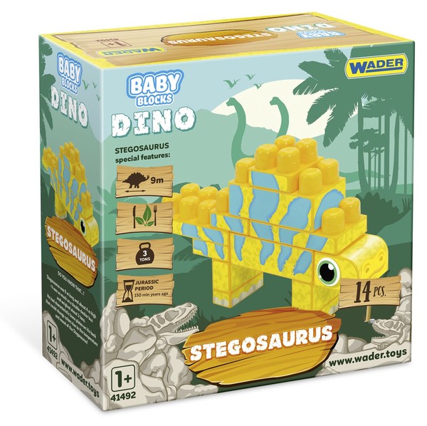 Klocki dino baby blocks stegosaur