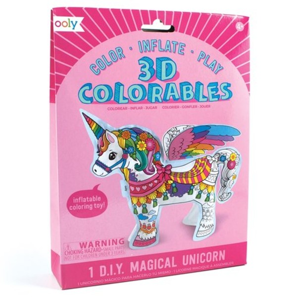 Kolorowanka 3D Jednorożec