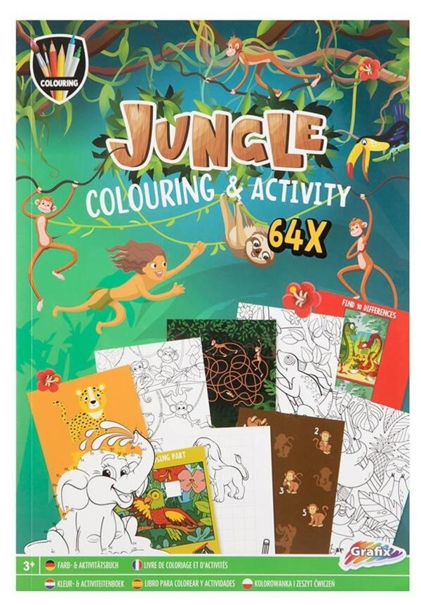 Dżungla Kolorowanka & Activity Book A4