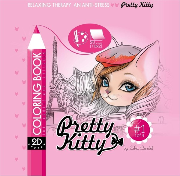 Kolorowanka antystresowa Pretty Kitty 1