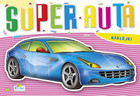 Sportowy niebieski Kolorowanka z naklejkami Super auta