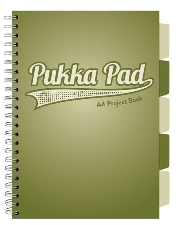 Kołozeszyt pukka pad a4 project book olive green oliwkowy