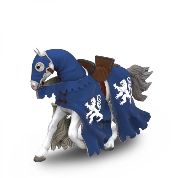 Koń niebieskiego rycerza z włócznią