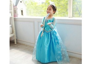 Kostium Elsa Kraina lodu / Frozen niebieska sukienka rozmiar 120 cm