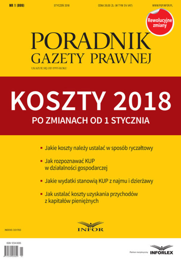 Koszty 2018 po zmianach Poradnik Gazety Prawnej 1/2018