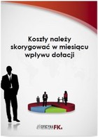 Koszty należy skorygować w miesiącu wpływu dotacji