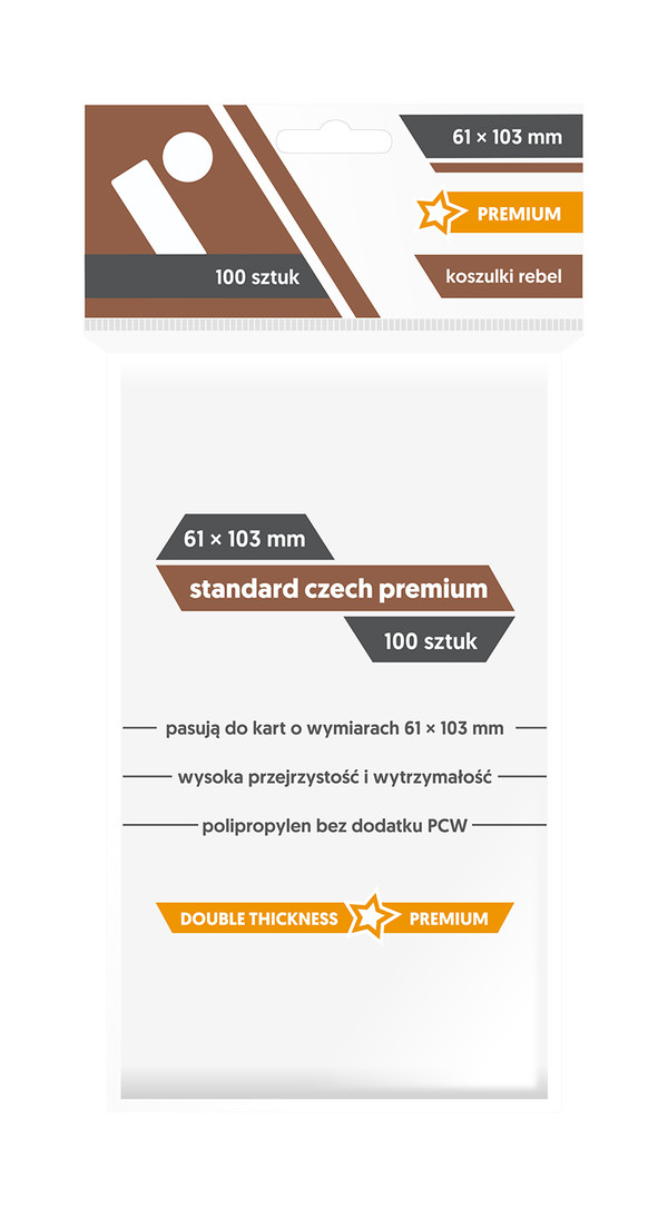 Koszulki na karty Standard Czech Premium (61x103 mm) 100 sztuk