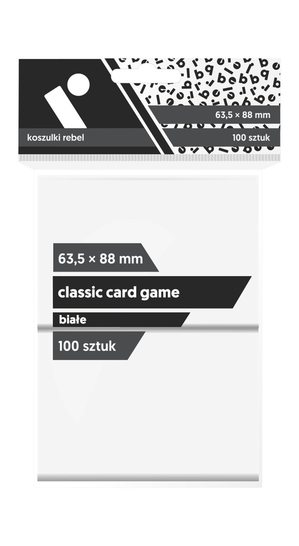Koszulki na karty Classic Card Game Białe (63,5x88 mm) 100 sztuk