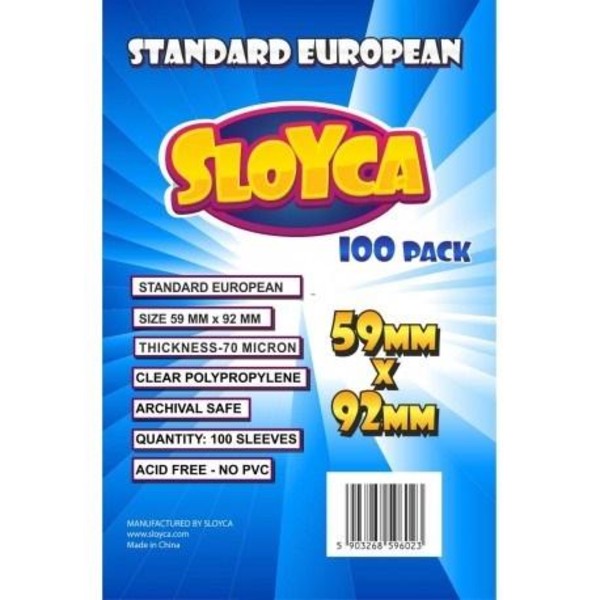 Koszulki na karty Standard European 59 x 92 mm 100 sztuk