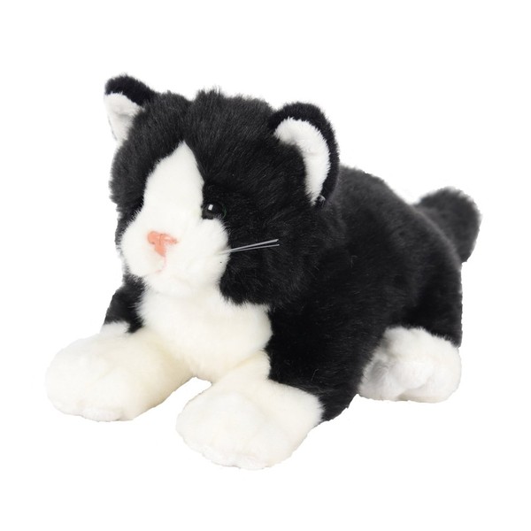 Kot leżący czarny 30 cm