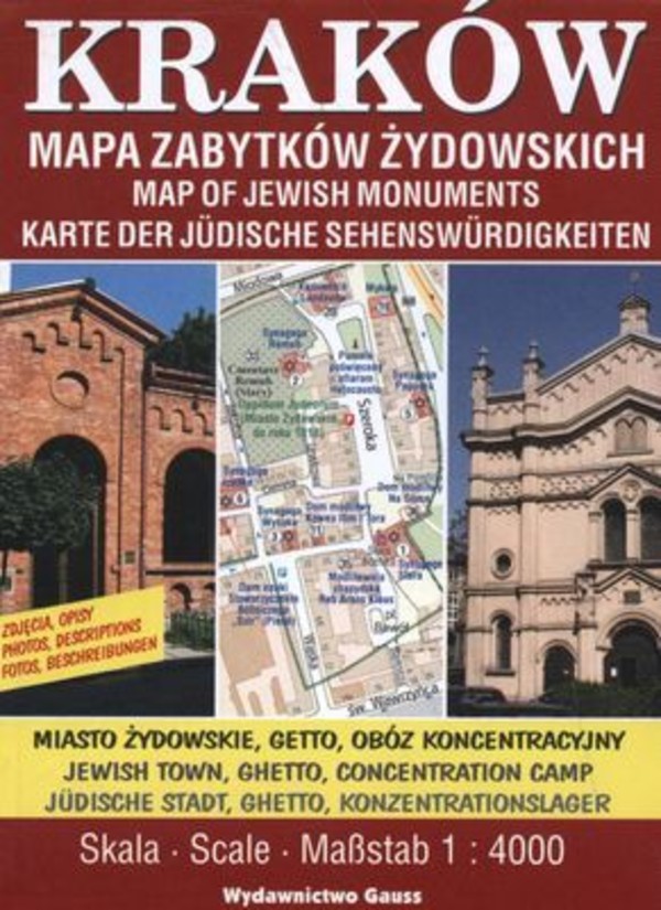 Kraków mapa zabytków żydowskich