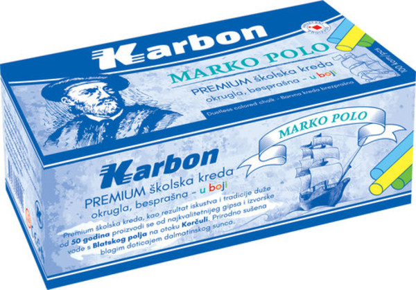Kreda kolorowa Premium Marco Polo 100 sztuk KARBON