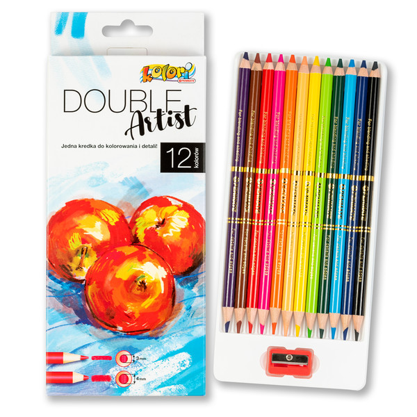 Kredki dwustronne double artist penmate 12 kolorów