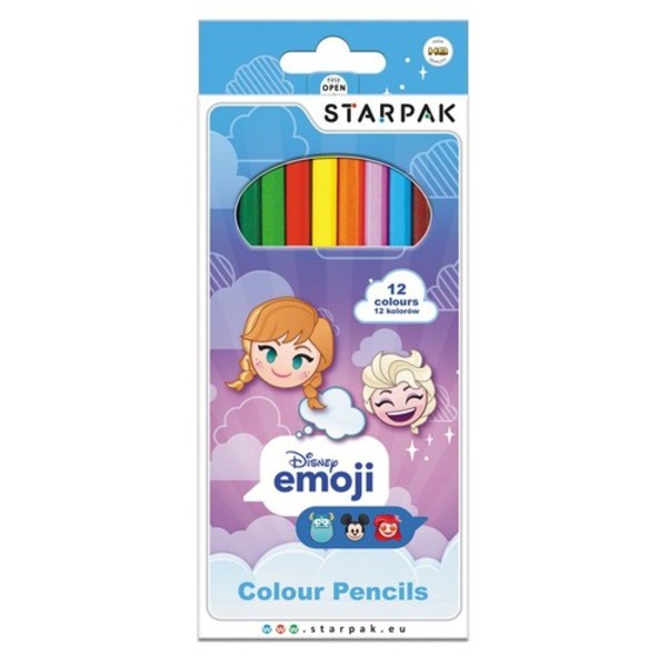 Kredki ołówkowe Emoji 12 kolorów