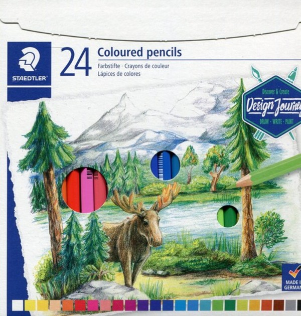 Kredki ołówkowe sześciokątne 24 kolory
