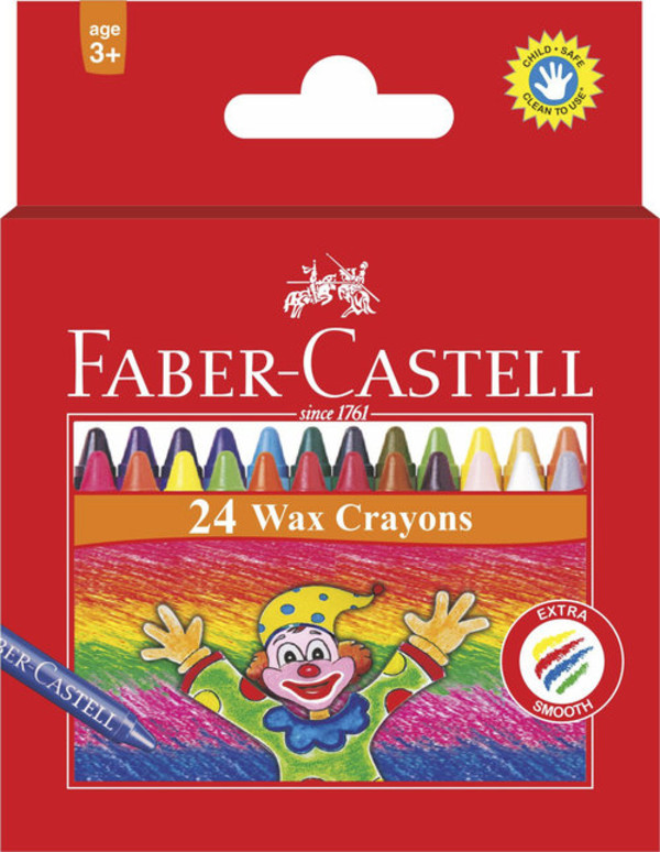 Kredki woskowe 24 kolory Faber-Castell